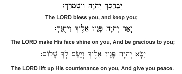 Aaronic Blessing with Hebrew